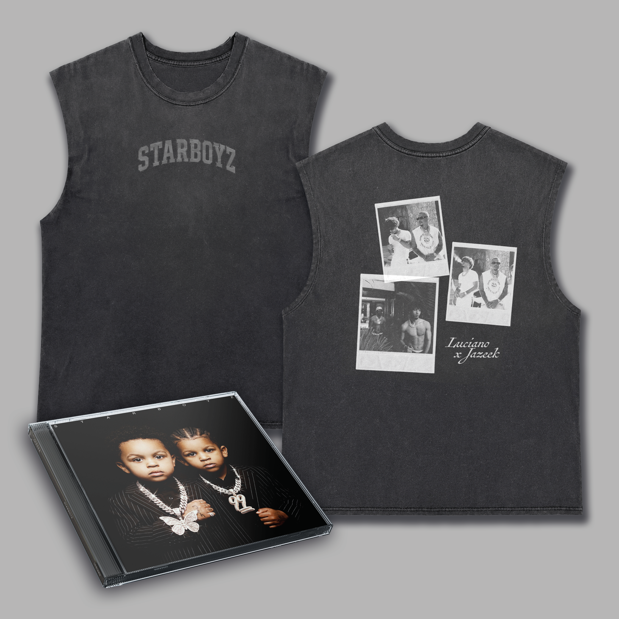 Jazeek & Luciano Starboyz STARBOYZ Sleeveless Shirt Bundle Black 457661